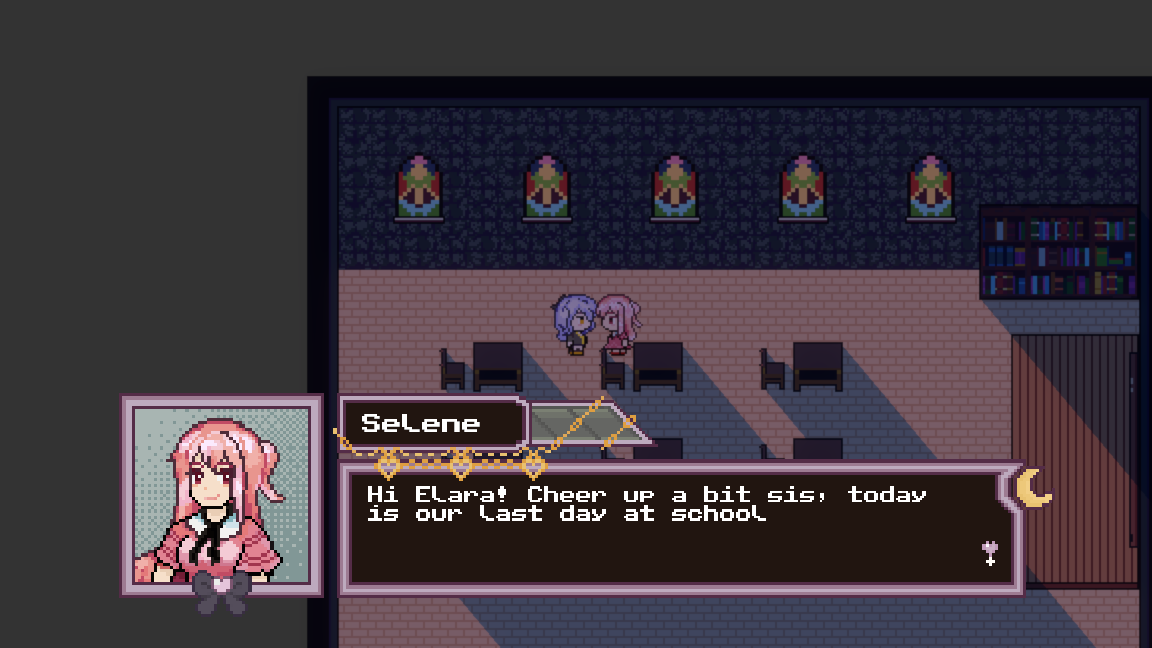 False Horizon screenshot showing an early top-down RPG scene